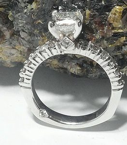 Photo of platinum engagement rings Northwest Indiana.